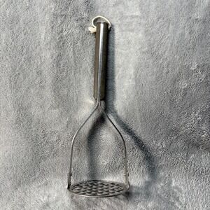 Vintage Flint Arrowhead Potato Masher/Ricer Stainless USA Black Handle  Retro